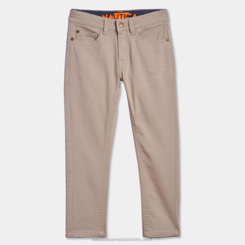 Little Boys' Skinny-Fit 5-Pocket Twill Pant (4-7) NauticaDark Brown Heather R260HV1107