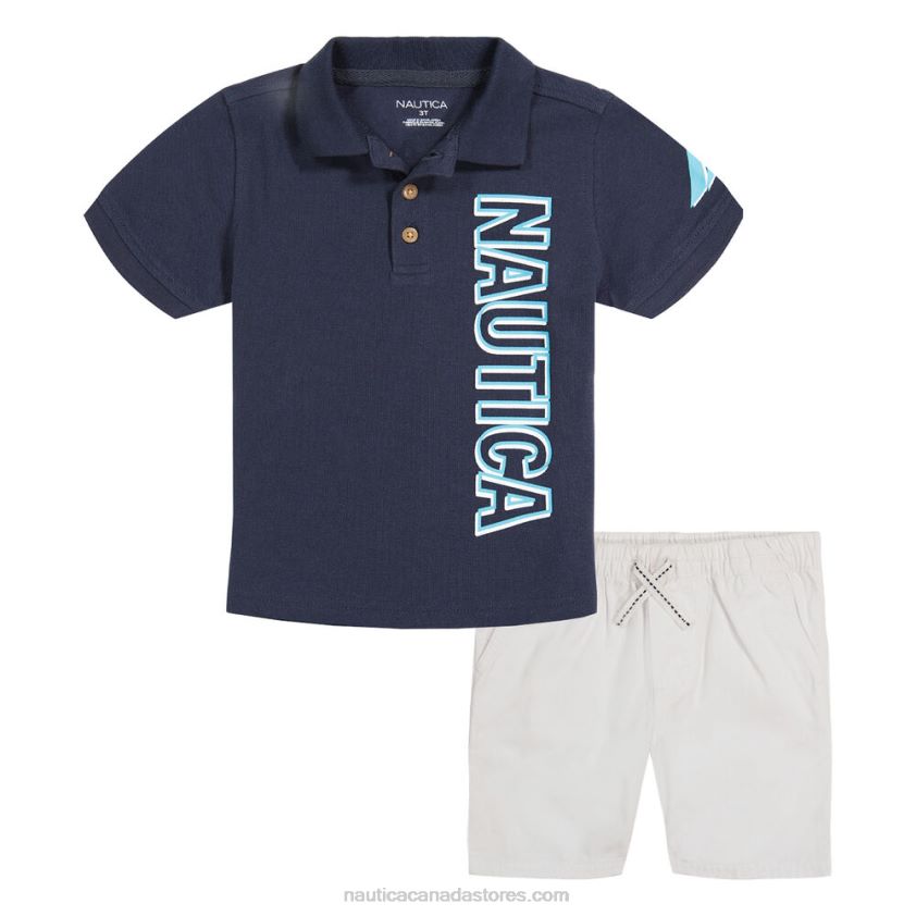 Toddler Boys' Polo Short 2Pc Set NauticaLight Yellow R260HV1211