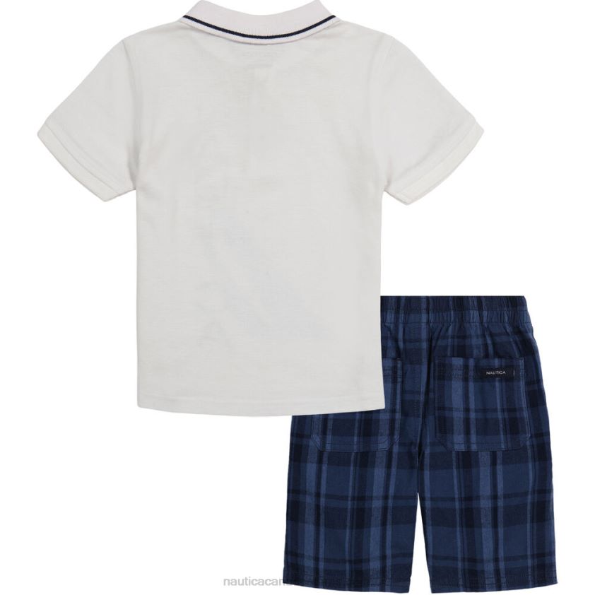 Toddler Boys\' Polo Short 2Pc Set NauticaOyster Bay Blue R260HV1252