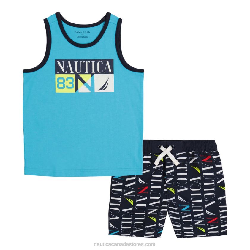 Toddler Boys' Tank Short 2Pc Set NauticaRaspberry R260HV1230