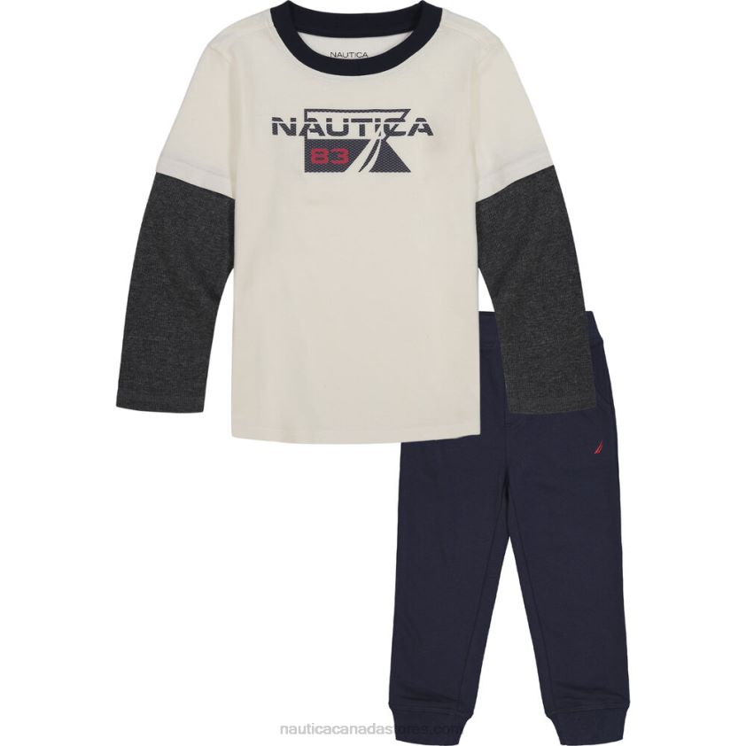Toddler Boys' Thermal 2Pc Jogger Set (2T-4T) NauticaAntique White Wash R260HV1163