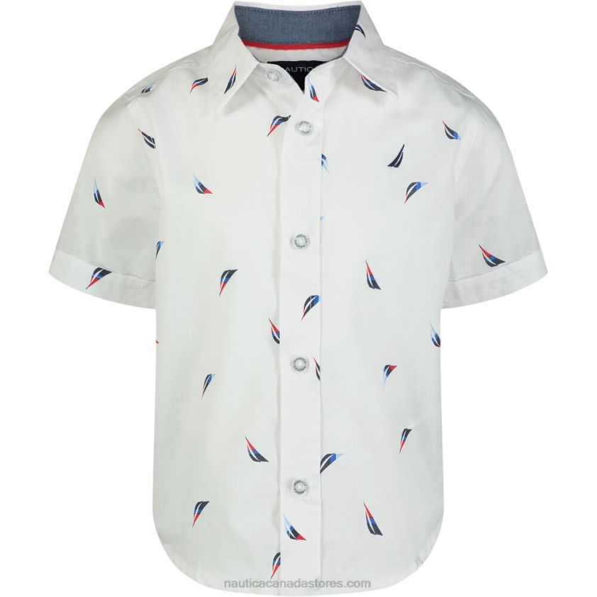 Boys' Printed Shirt (8-20) NauticaAntique White Wash R260HV1299