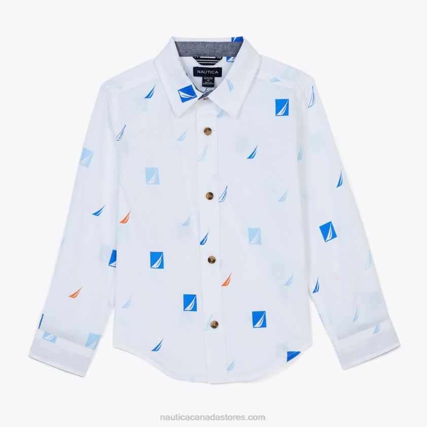 Little Boys' Printed J-Class Shirt (4-7) NauticaAntique White Wash R260HV1112