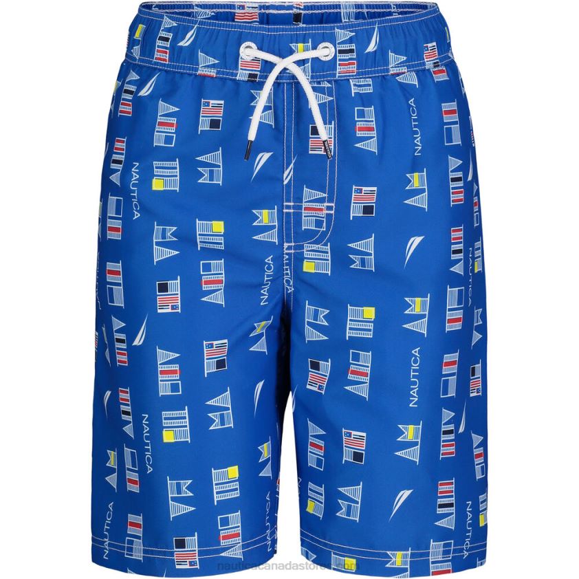 Boys' Flag Print Swim Short (8-16) NauticaTrue Navy R260HV1197