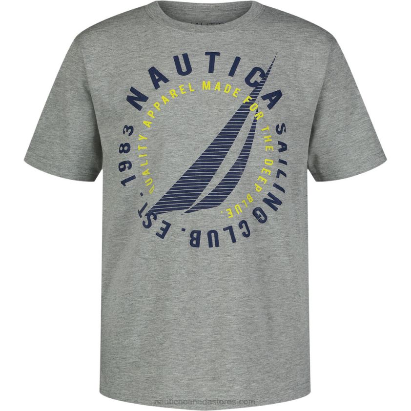 Boys\' Circle Logo Graphic T-Shirt (8-20) NauticaGrey Heather R260HV1190