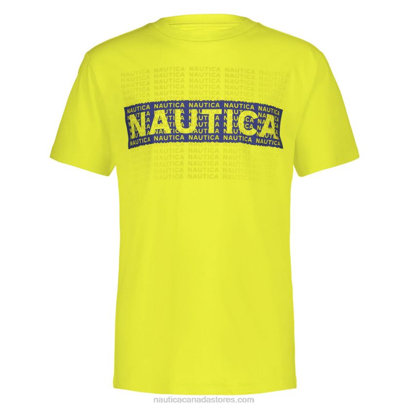 Little Boys\' Layered Box Logo Graphic T-Shirt (4-7) NauticaYellow Zest R260HV1111