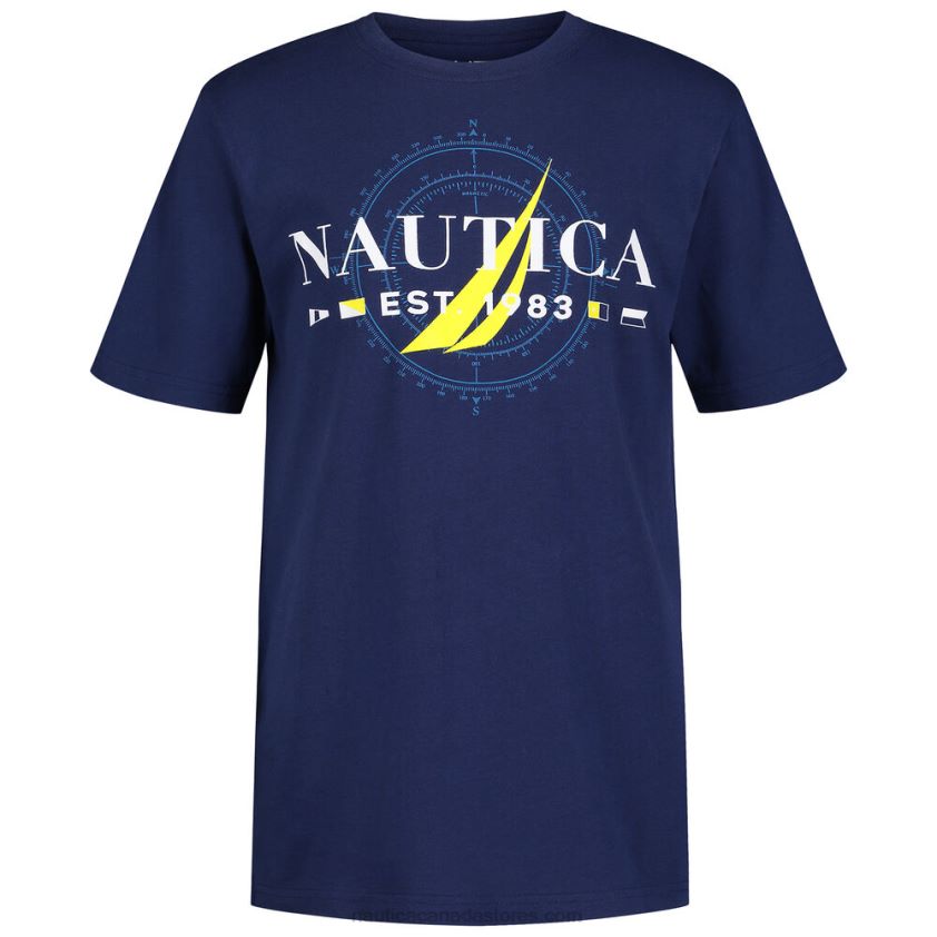 Little Boys\' Navigation Graphic T-Shirt (4-7) NauticaJ Navy R260HV1236