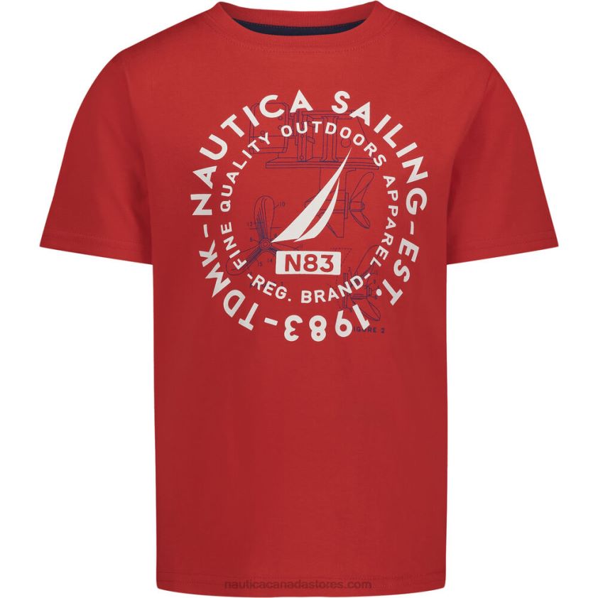 Little Boys' Sailing Graphic T-Shirt (4-7) NauticaFirey Red R260HV1139