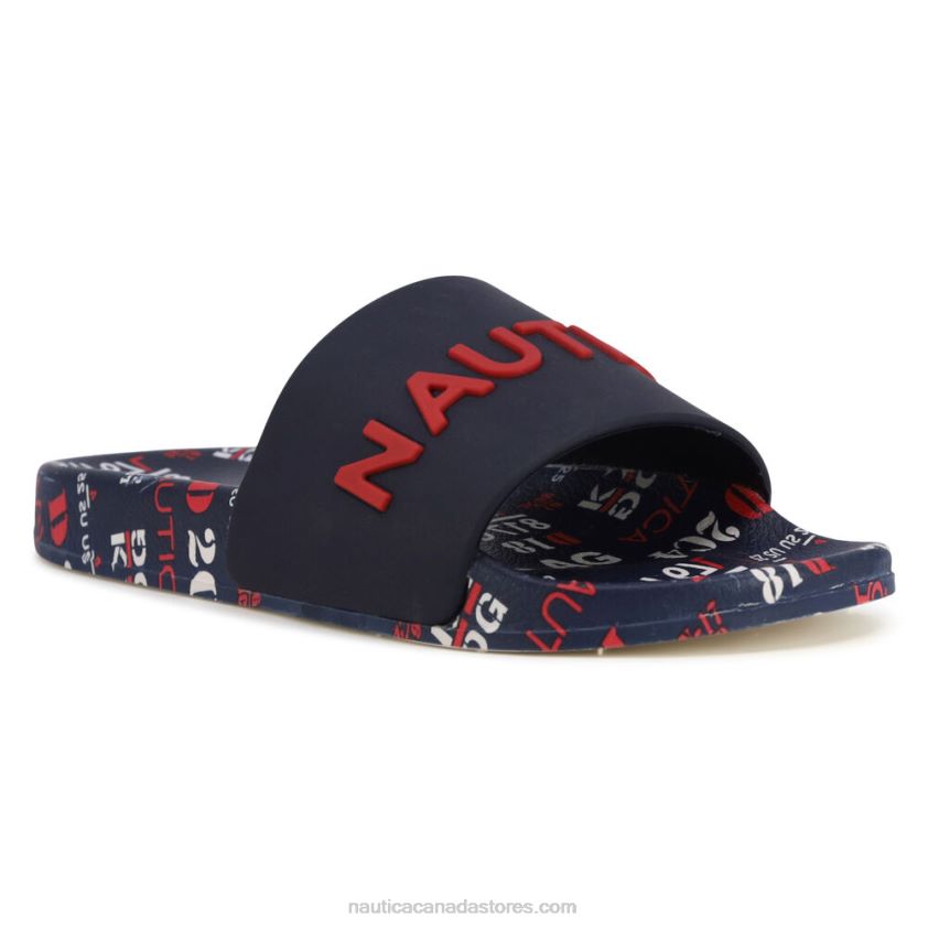 Boys' Logo Slip-On Sandal NauticaRust Blue Wash Outlet R260HV1191