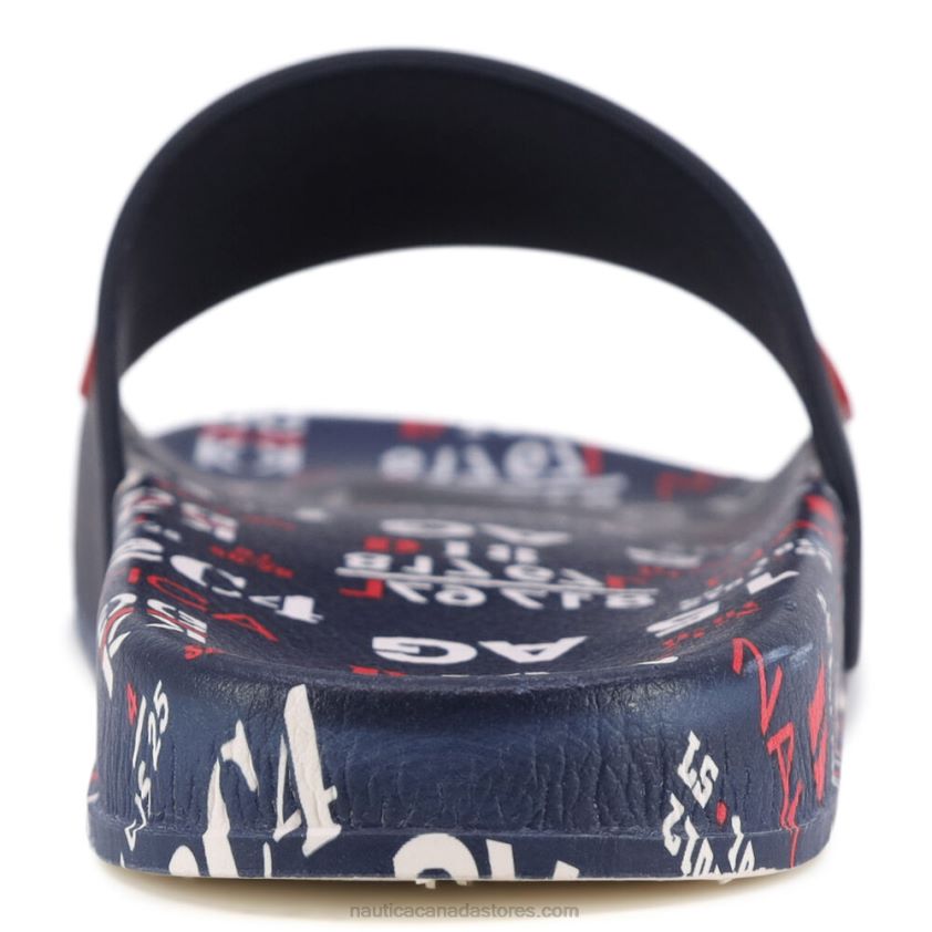 Boys\' Logo Slip-On Sandal NauticaRust Blue Wash Outlet R260HV1191