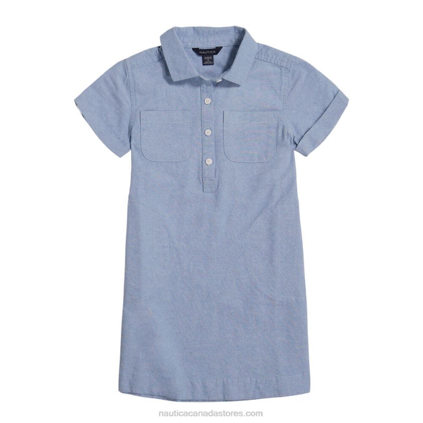 Little Girls' Chambray Shirt Dress (4-6X) NauticaNite Sea Heather R260HV1418