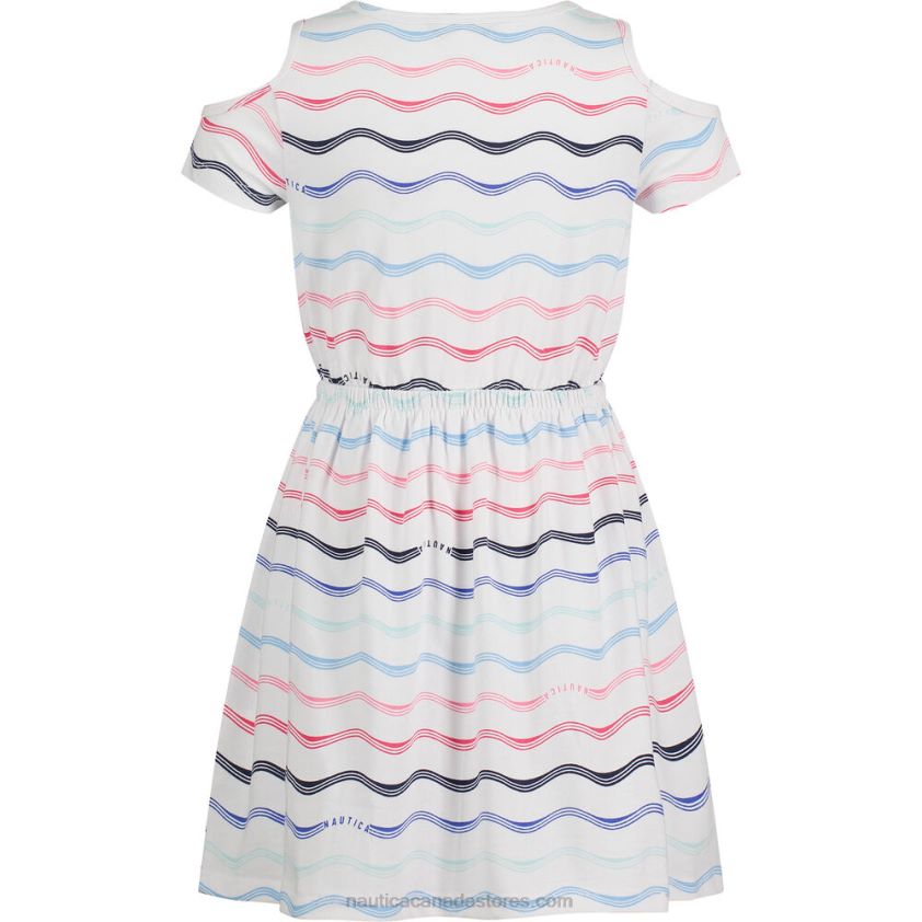 Little Girls\' Multi Wave Dress (4-6X) NauticaAntique White Wash R260HV1434