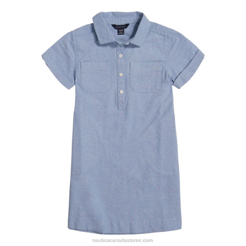 Toddler Girls' Chambray Shirt Dress (2T-4T) NauticaNite Sea Heather R260HV1396