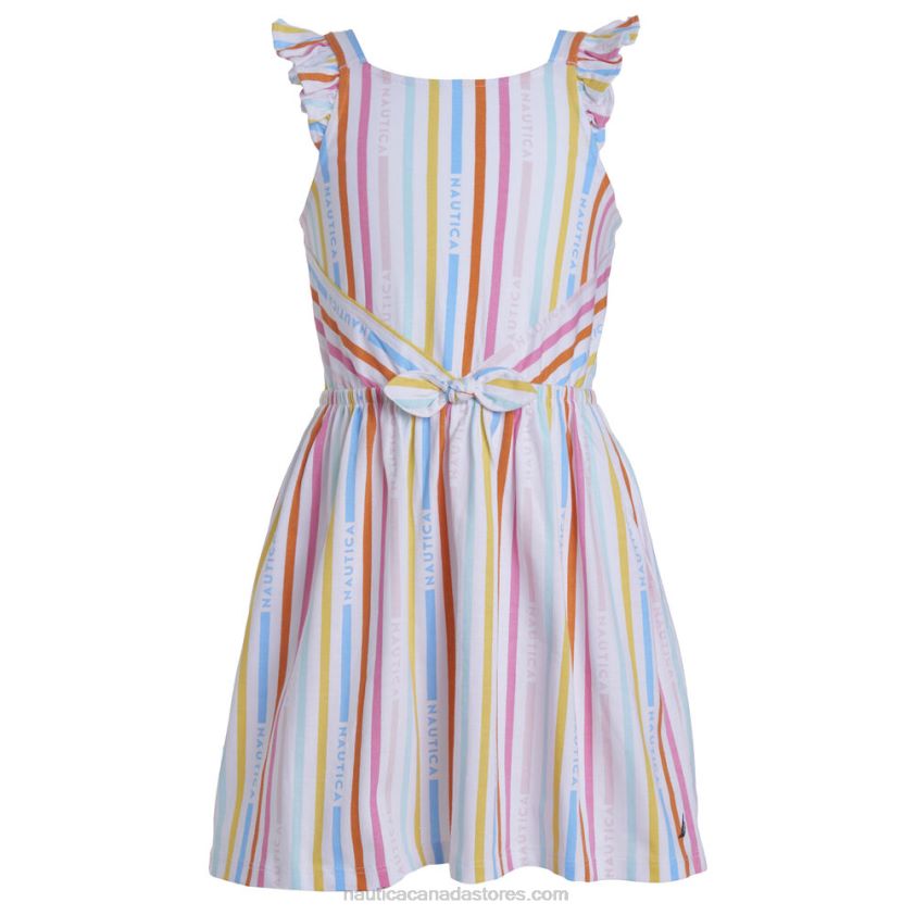 Toddler Girls' Rainbow Stripe Dress (2T-4T) NauticaAntique White Wash R260HV1505