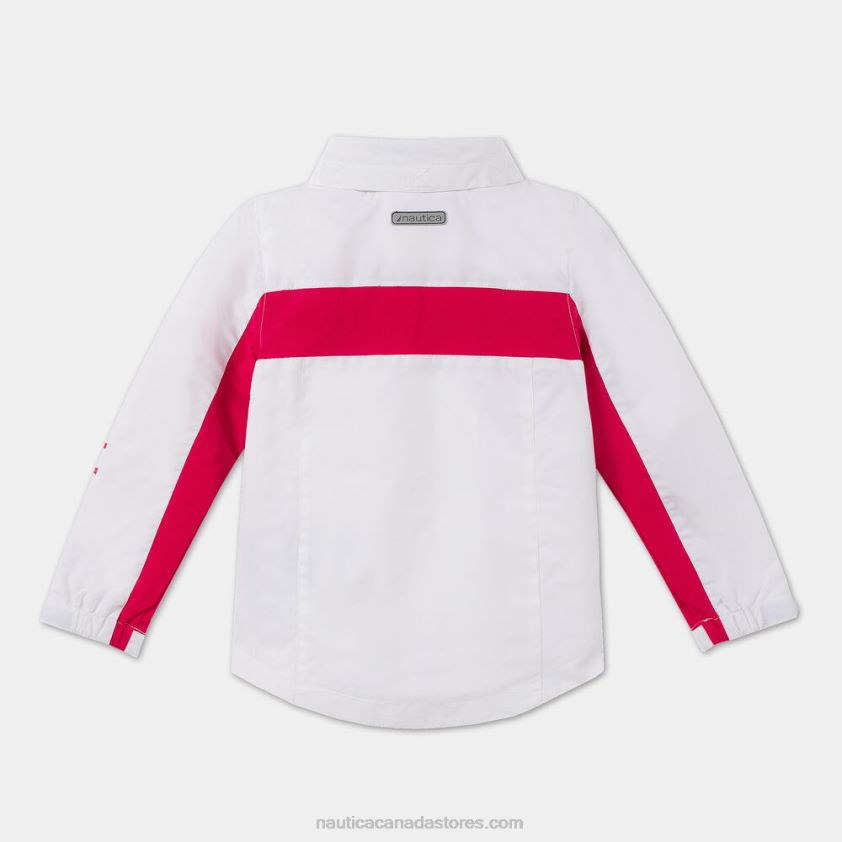 Little Girls\' Water-Resistant J-Class Jacket (4-6X) NauticaSail White R260HV1510