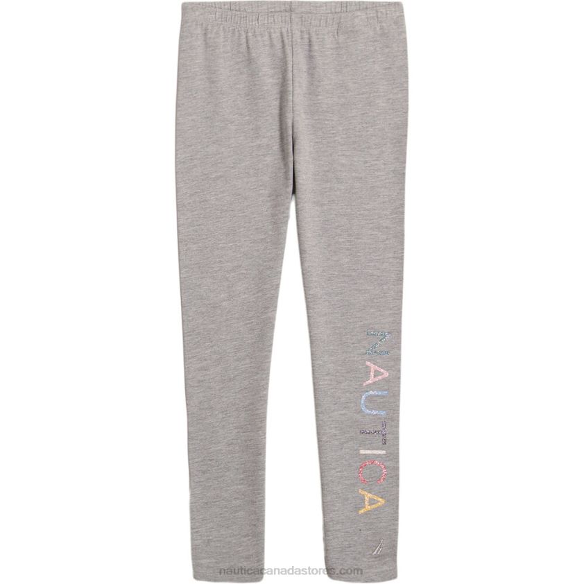 Little Girls' Glitter Logo Legging (4-6X) NauticaGrey Heather R260HV1308