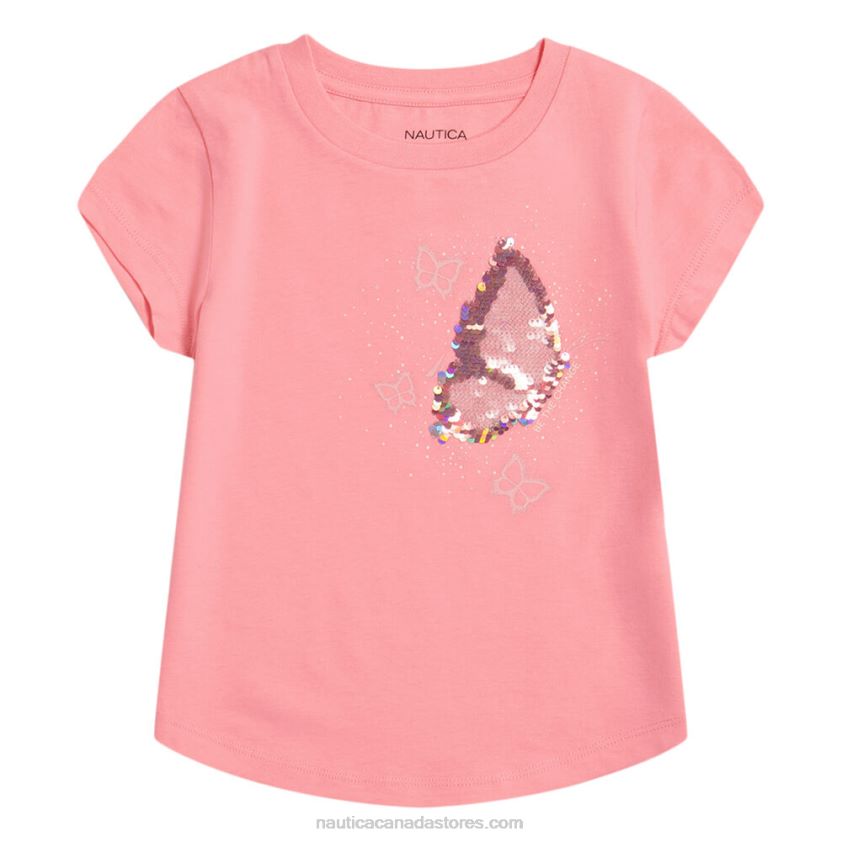 Little Girls' Be The Change T-Shirt (4-6X) NauticaLeis Pink R260HV1380