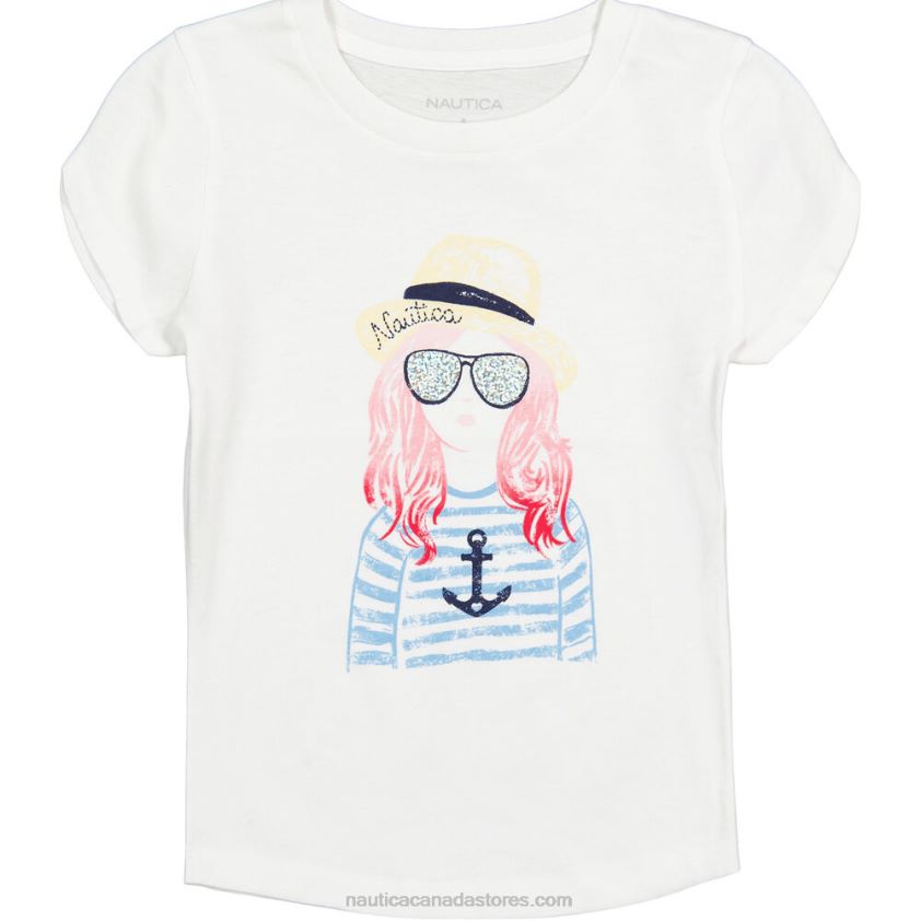 Little Girls' Girl T-Shirt (4-6X) NauticaAntique White Wash R260HV1422