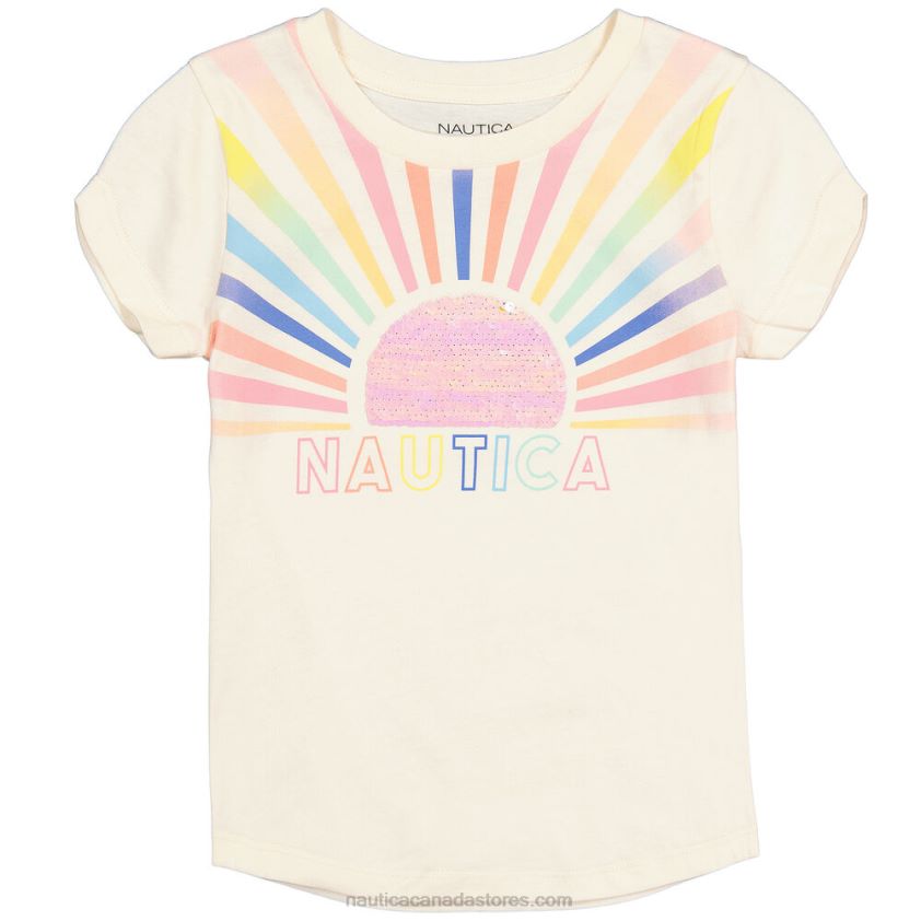 Little Girls' Ombre Sun T-Shirt (4-6X) NauticaWhite Cap R260HV1388