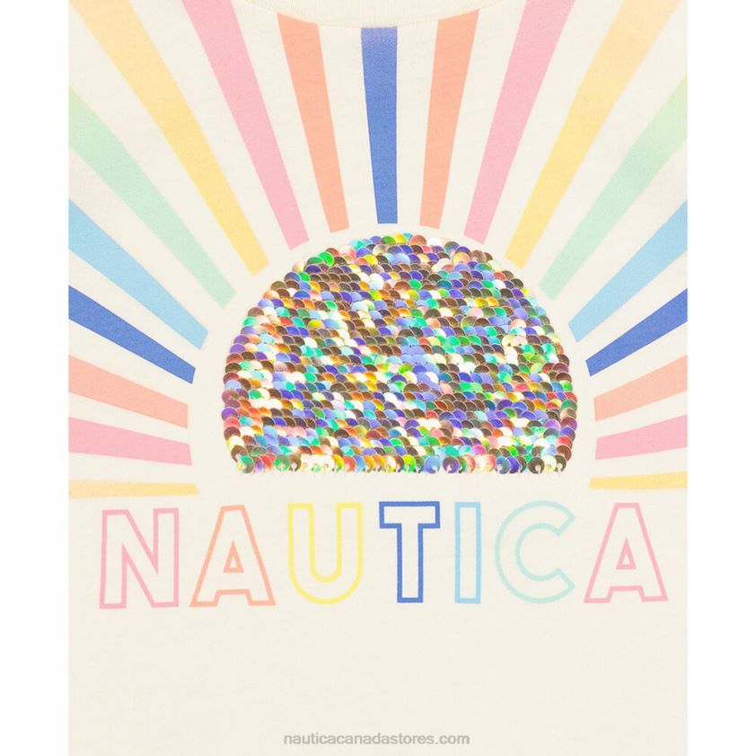 Little Girls\' Ombre Sun T-Shirt (4-6X) NauticaWhite Cap R260HV1388