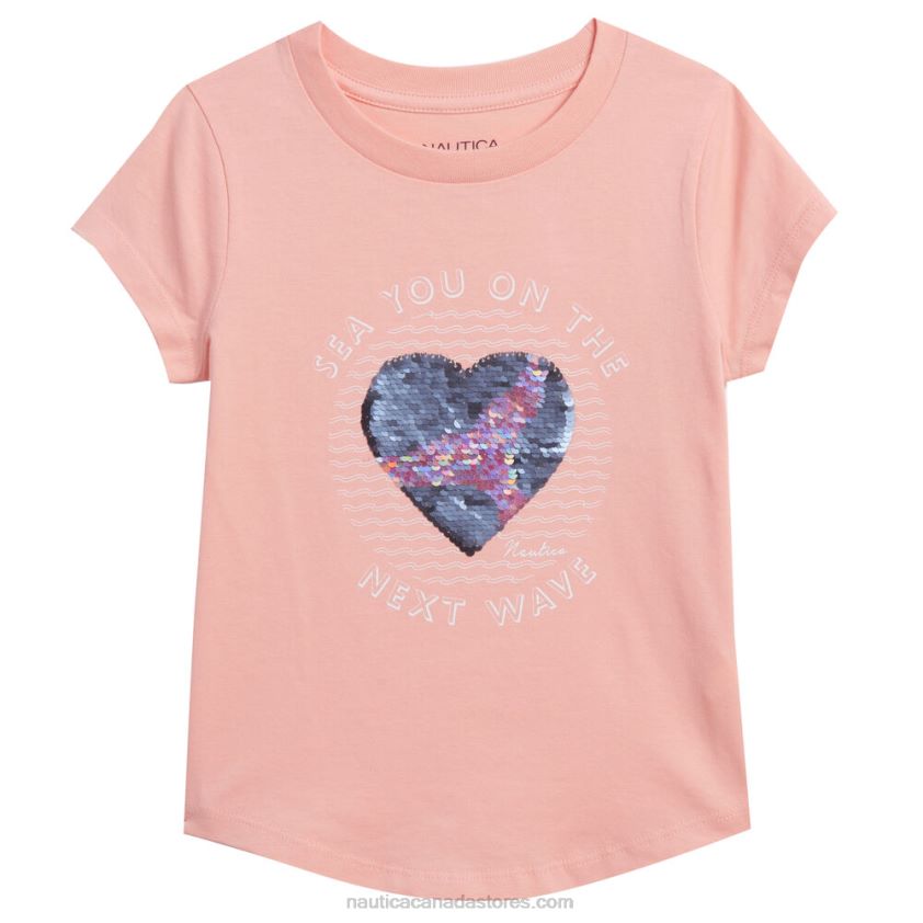 Little Girls' See You On The Next Wave T-Shirt (4-6X) NauticaDreamy Coral Heather R260HV1421