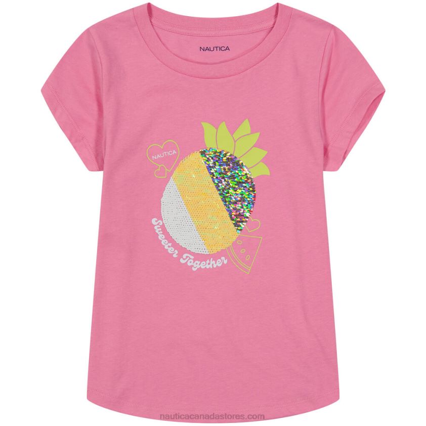 Little Girls' Sequin Pineapple T-Shirt (4-6X) NauticaFaded Orange R260HV1524