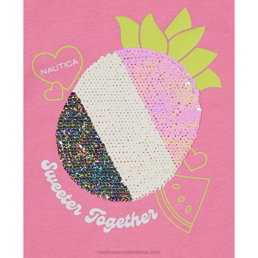 Little Girls\' Sequin Pineapple T-Shirt (4-6X) NauticaFaded Orange R260HV1524