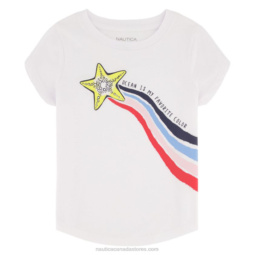 Little Girls' Shooting Star T-Shirt (4-6X) NauticaAntique White Wash R260HV1533