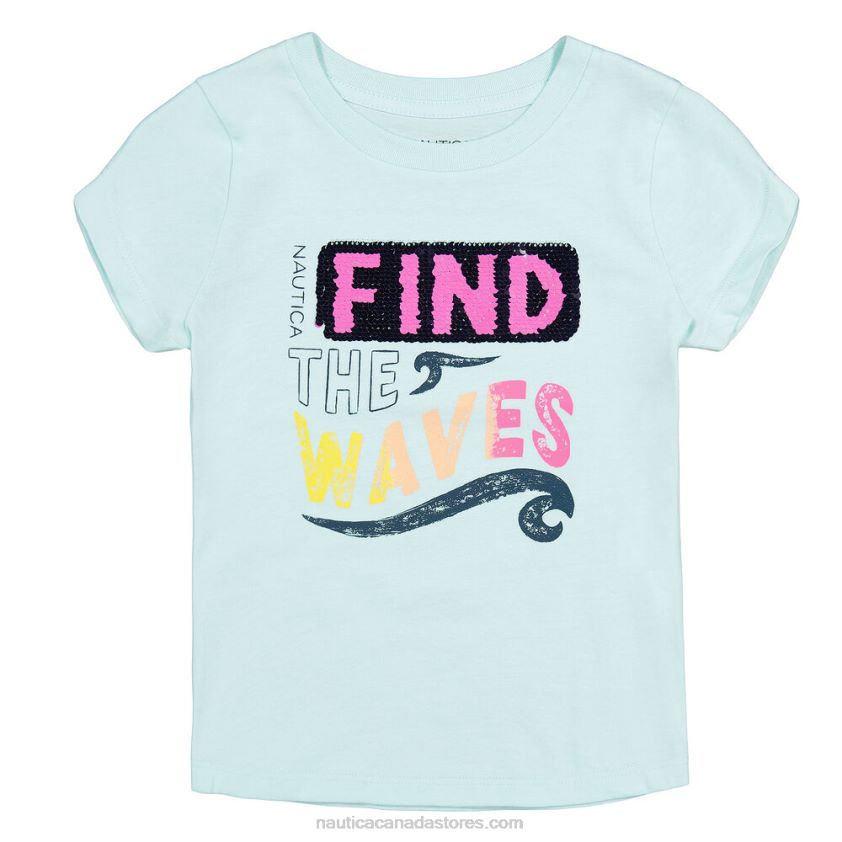 Toddler Girls' Find The Waves T-Shirt (2T-4T) NauticaWorn Chambray R260HV1419