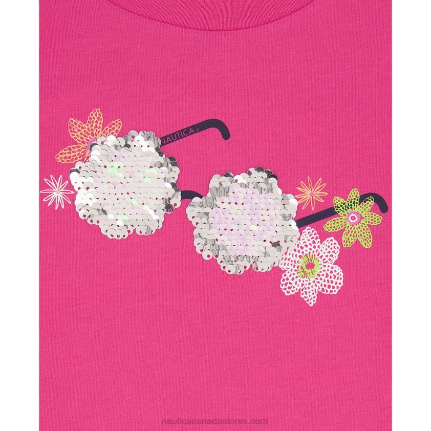 Toddler Girls\' Flower Sunglasses T-Shirt (2T-4T) NauticaTugboat Red R260HV1562