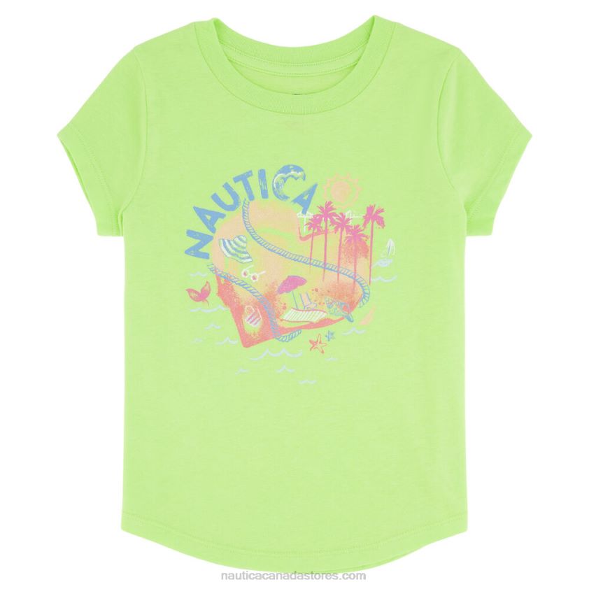Toddler Girls\' Island T-Shirt (2T-4T) NauticaBiscay Teal R260HV1560