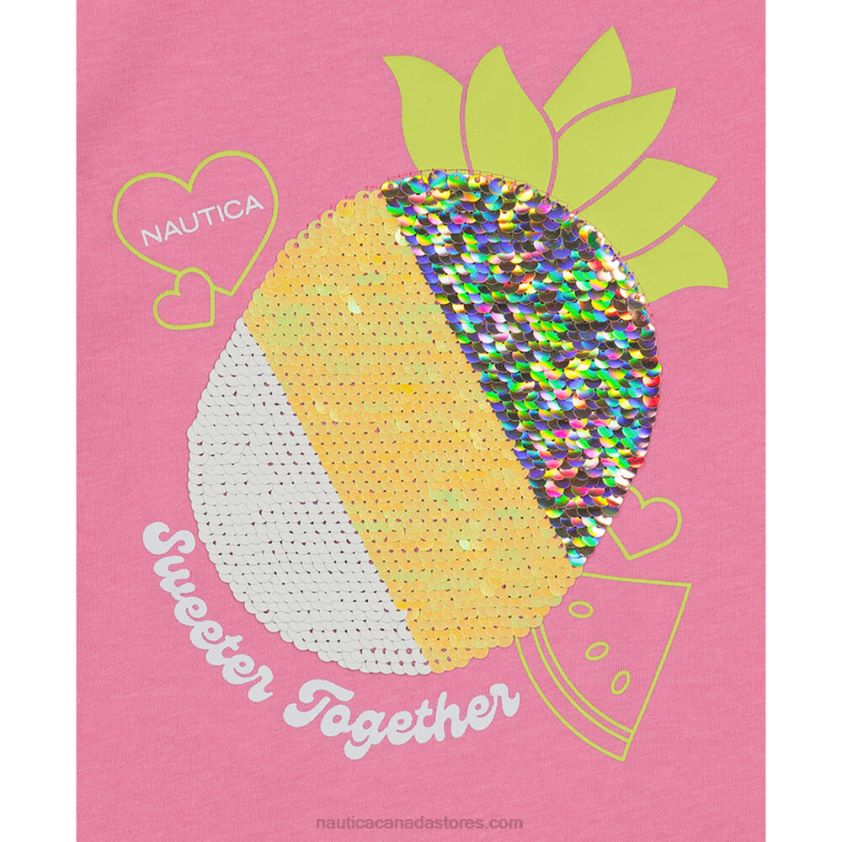 Toddler Girls\' Sequin Pineapple T-Shirt (2T-4T) NauticaFaded Orange R260HV1526
