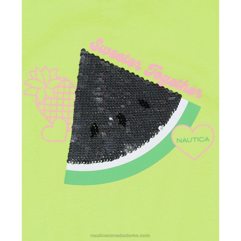 Toddler Girls\' Sequin Watermelon T-Shirt (2T-4T) NauticaBiscay Teal R260HV1558