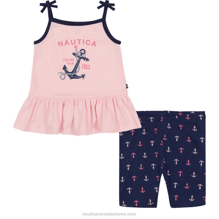 Toddler Girls' Tank 2Pc Bike Short Set (2T-4T) NauticaRaspberry R260HV1500