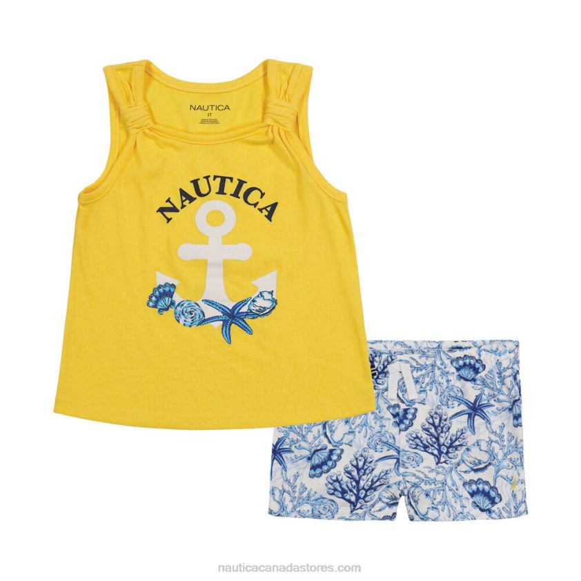 Toddler Girls' Tank 2Pc Terry Short Set (2T-4T) NauticaAntique White Wash R260HV1483