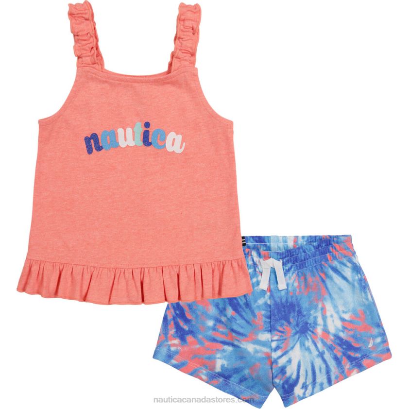 Toddler Girls' Tank 2Pc Terry Short Set (2T-4T) NauticaRiggin Red R260HV1468