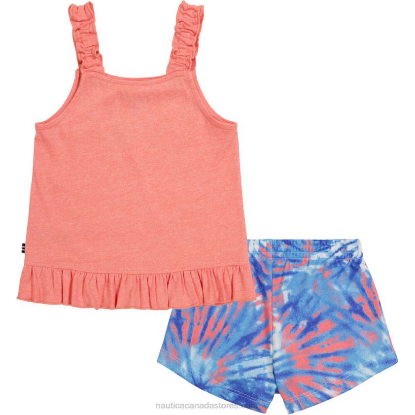 Toddler Girls\' Tank 2Pc Terry Short Set (2T-4T) NauticaRiggin Red R260HV1468