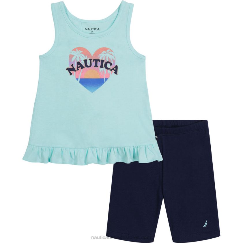 Toddler Girls' Tunic 2Pc Bike Short Set (2T-4T) NauticaAdmiral Blue R260HV1487