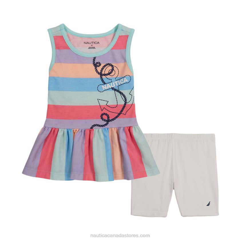 Toddler Girls' Tunic 2Pc Bike Short Set (2T-4T) NauticaAdmiral Blue R260HV1530