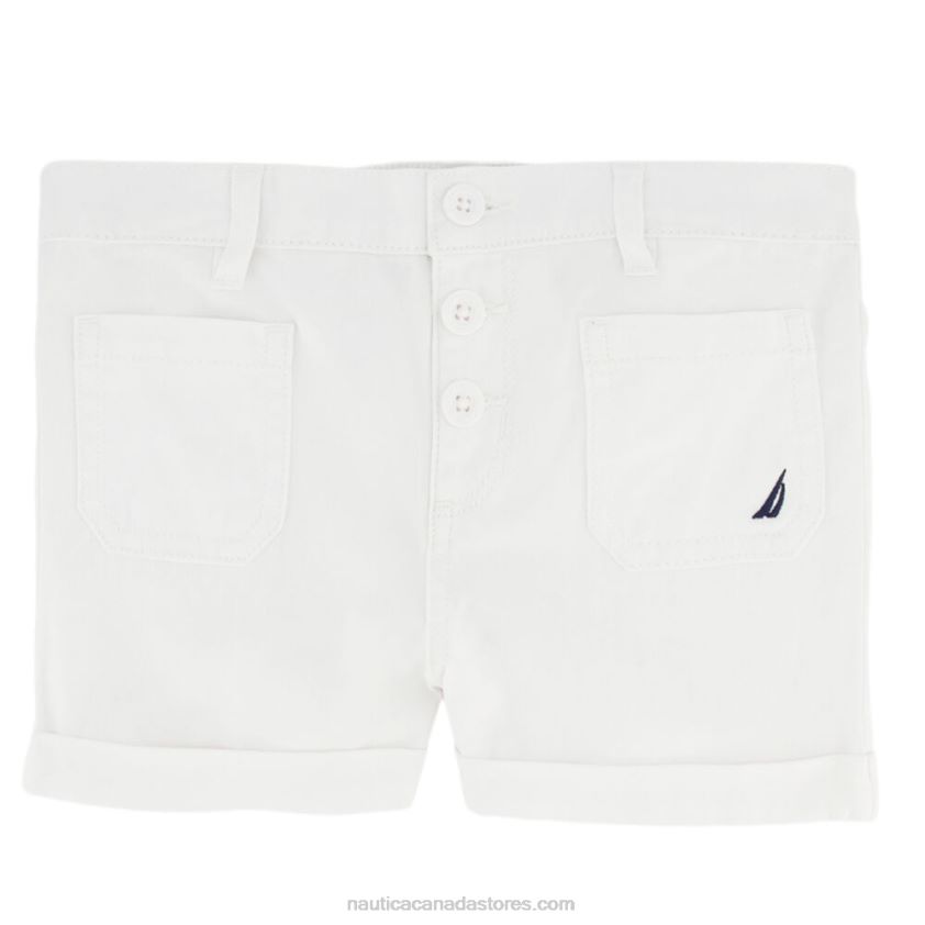 Girls' Cuffed Pull-On Short (7-16) NauticaAntique White Wash R260HV1339
