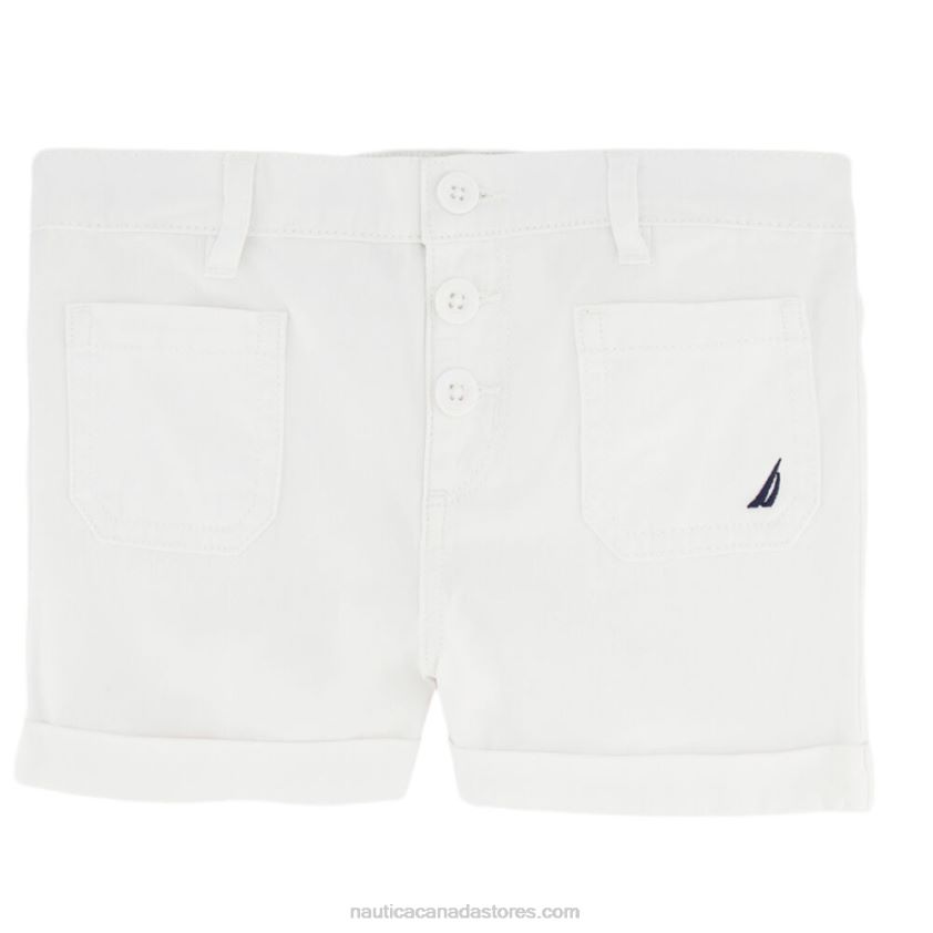Little Girls' Cuffed Pull-On Short (4-6X) NauticaAntique White Wash R260HV1334