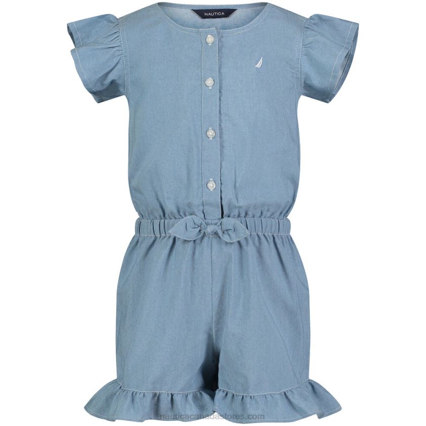 Little Girls' Denim Romper (4-6X) NauticaEstate Blue R260HV1521