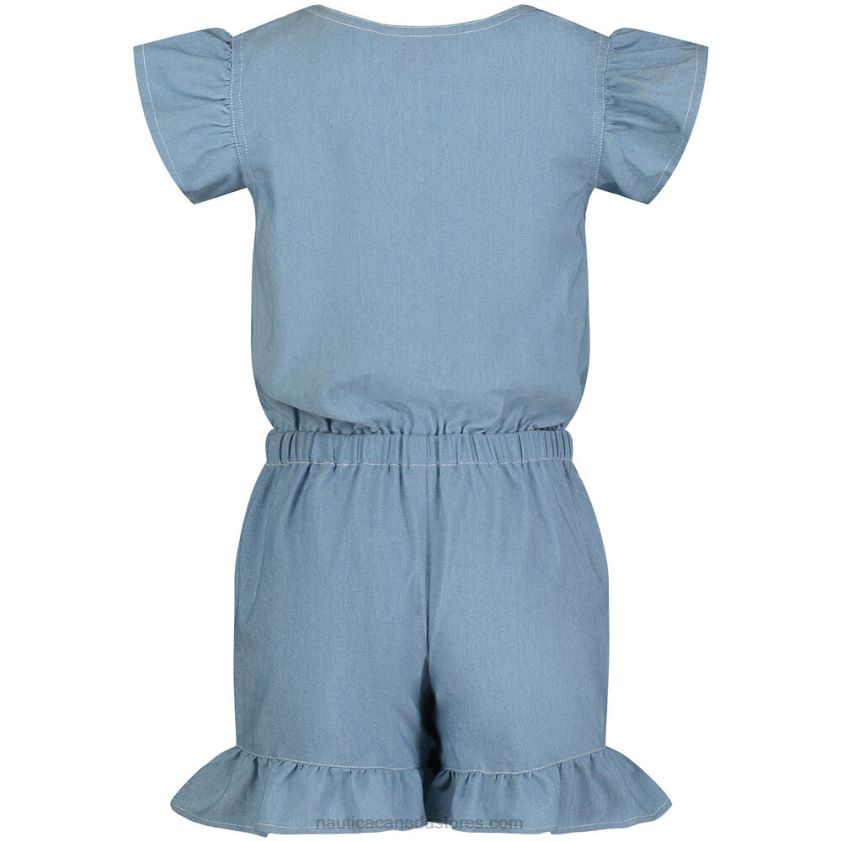 Little Girls\' Denim Romper (4-6X) NauticaEstate Blue R260HV1521