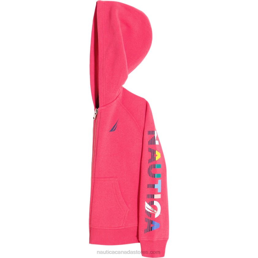 Little Girls\' Logo Sleeve Full-Zip Hoodie (4-6X) NauticaDark Acacia R260HV1397