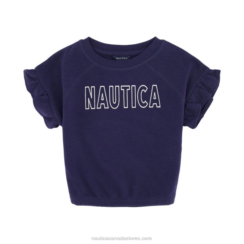 Little Girls' Tie-Front Sweatshirt (4-7) NauticaNavy R260HV1495