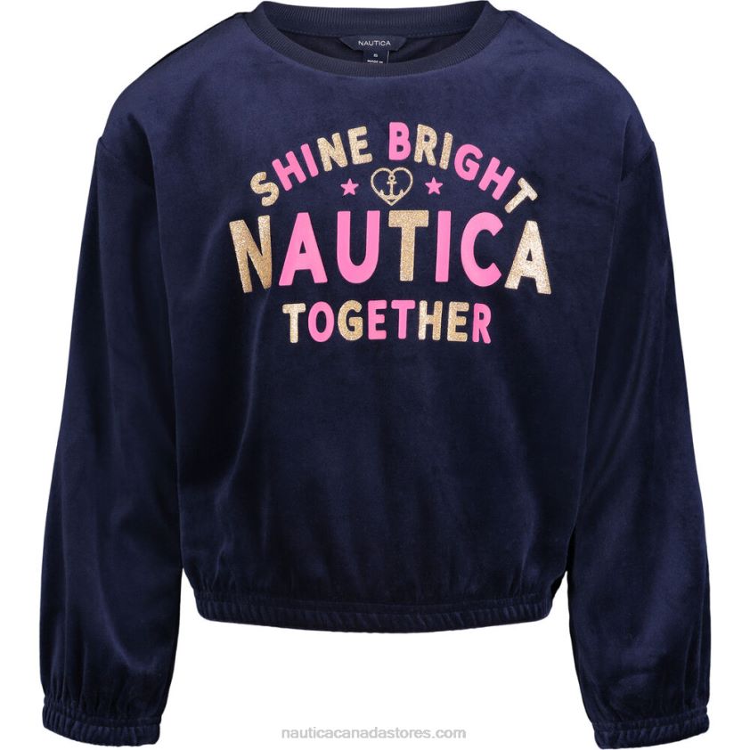 Toddler Girls' Velour Sweatshirt (2T-4T) NauticaNavy R260HV1371