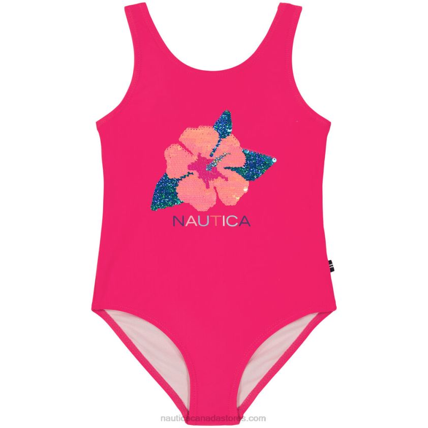 Girls' Flower One-Piece (7-16) NauticaDark Acacia R260HV1316