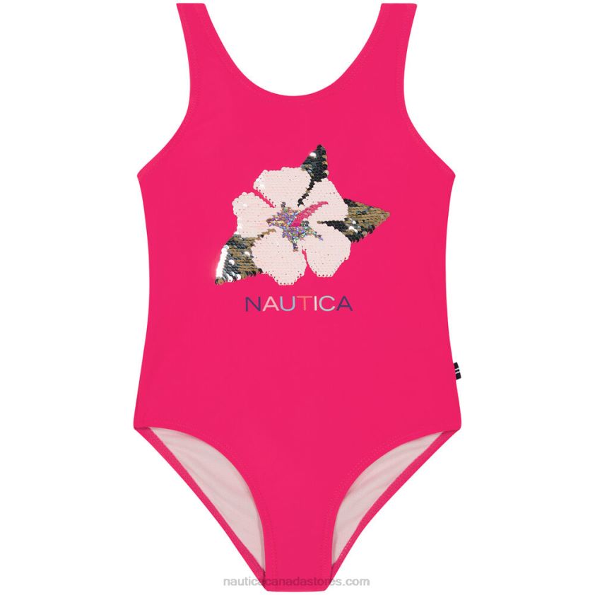 Little Girls\' Flower One-Piece (4-6X) NauticaDark Acacia R260HV1520