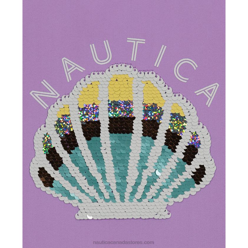 Little Girls\' Seashell One-Piece (4-6X) NauticaGuppy Grape R260HV1552