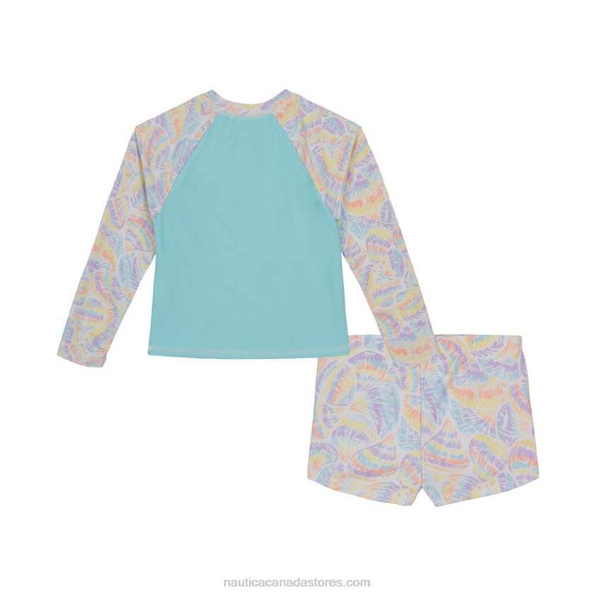 Little Girls\' Seashell Rash Guard Set (4-6X) NauticaStar Sapphire R260HV1480